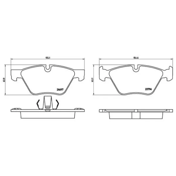 Тормозные колодки Brembo P 06 060 передние/ дисковые photo 2
