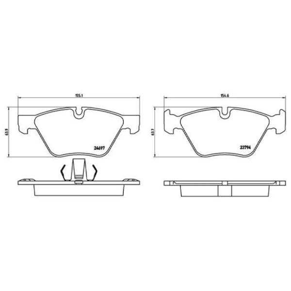 Тормозные колодки Brembo P 06 060 передние/ дисковые photo 2