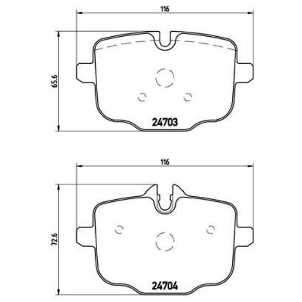 Тормозные колодки Brembo P 06 061 задние/ дисковые photo 2