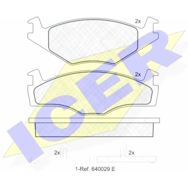 Тормозные колодки Icer 180460 передние/ дисковые photo 2 Тормозные колодки Icer 180460 передние/ дисковые photo 2