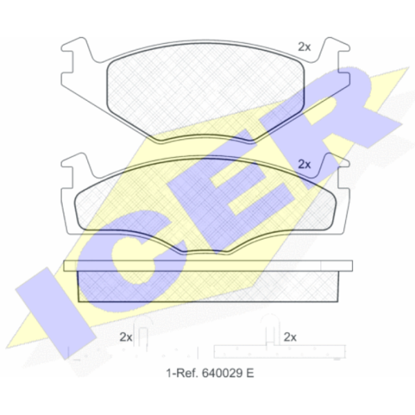 Тормозные колодки Icer 180460 передние/ дисковые photo 2 Тормозные колодки Icer 180460 передние/ дисковые photo 2