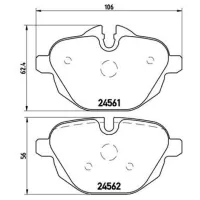 Plăcuțe de frână Brembo P 06 064 spate/ disk photo 2