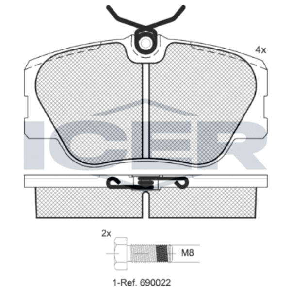 Plăcuțe de frână Icer 180510-700 față/ disk photo 2