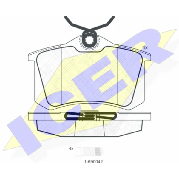 Тормозные колодки Icer 180697-700 задние/ дисковые photo 2 Тормозные колодки Icer 180697-700 задние/ дисковые photo 2