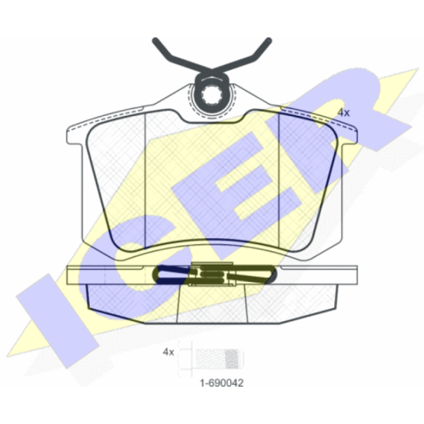 Тормозные колодки Icer 180697-700 задние/ дисковые photo 2 Тормозные колодки Icer 180697-700 задние/ дисковые photo 2