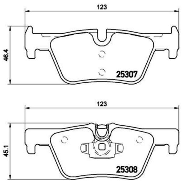 Plăcuțe de frână Brembo P 06 071 spate/ disk photo 2