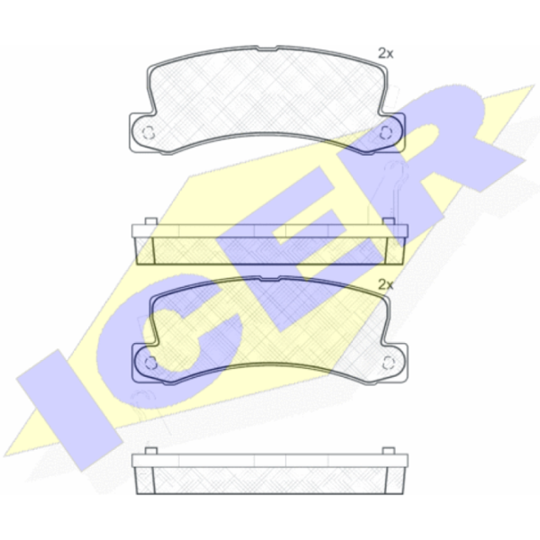 Plăcuțe de frână Icer 180734 spate/ disk photo 2