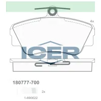 Plăcuțe de frână Icer 180777-700 față/ disk photo 2