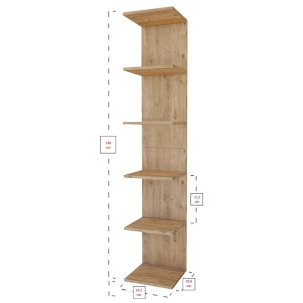Стеллаж Fabulous 6 Shelves 064AB0E63 180см x 34.5см x 29.8см cm/ ДСП/ Pine photo 2