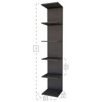 Стеллаж Bofigo 6 Shelves BCFAF8CA5 180 x 34.5 x 29.8см cm / ДСП / Anthracite photo 3