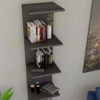 Стеллаж Bofigo 6 Shelves BCFAF8CA5 180 x 34.5 x 29.8см cm / ДСП / Anthracite photo 4