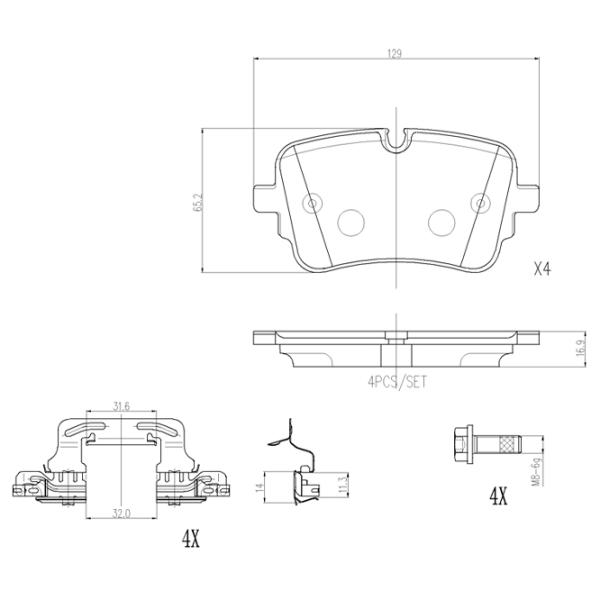 Тормозные колодки Brembo P 85 190 задние/ дисковые photo 2