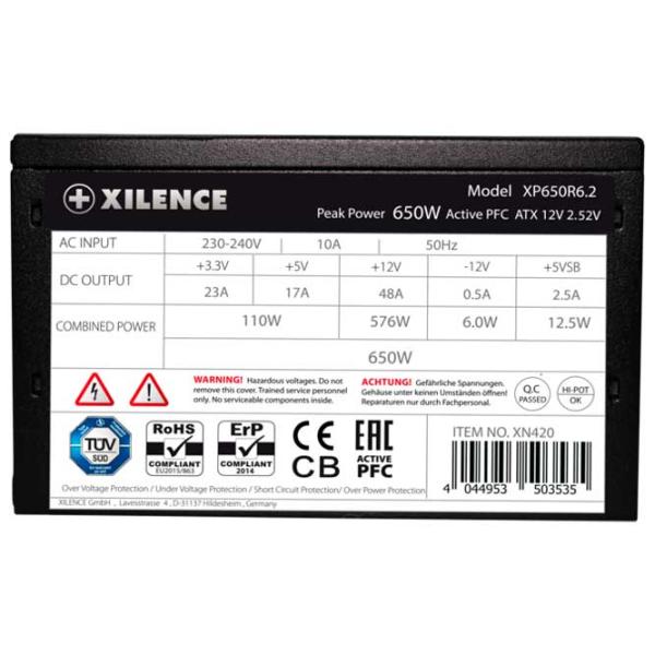 Блок питания Xilence XP650R6.2 80 PLUS/ 650 Вт photo 4