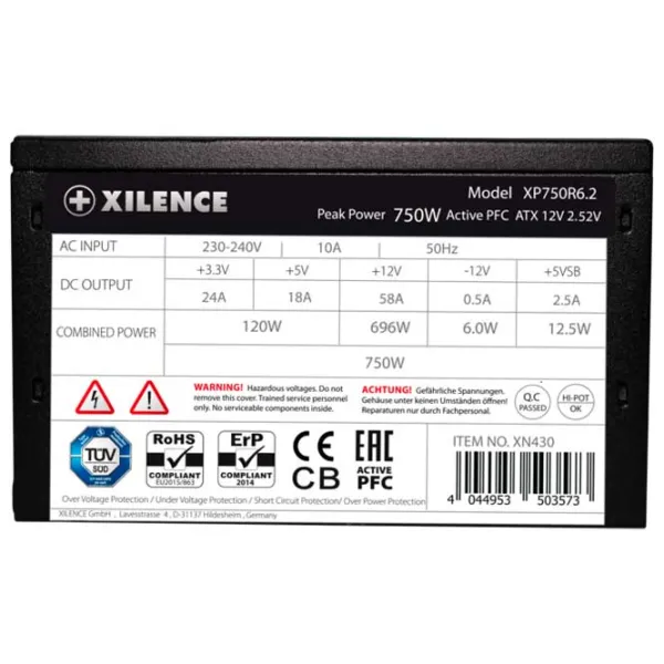 Sursă de alimentare Xilence XP750R6.2 80 PLUS/ 750 W photo 5