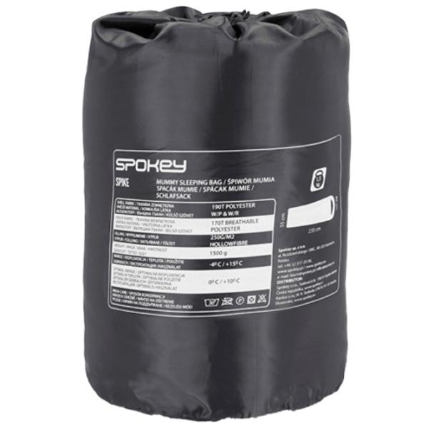 Спальный мешок Spokey Spike Polyester/ Черный Оранжевый photo 3