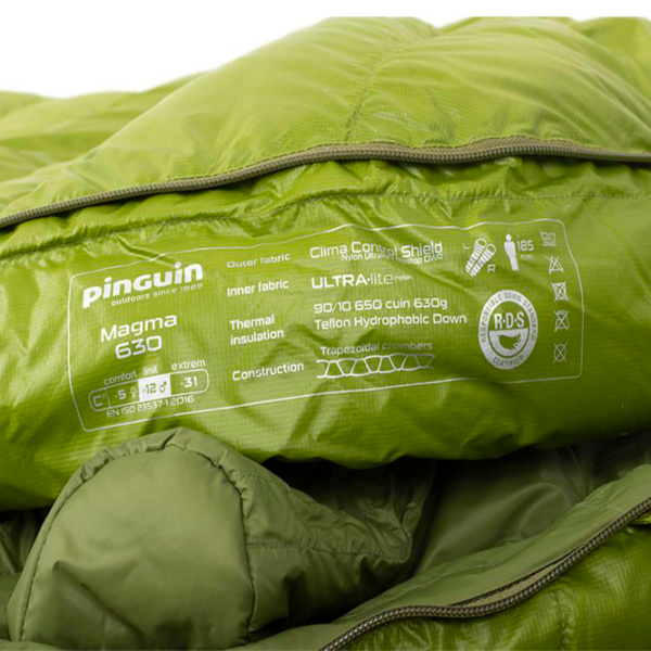 Спальный мешок Pinguin Magma 630 L Polyester/ Зелёный photo 2