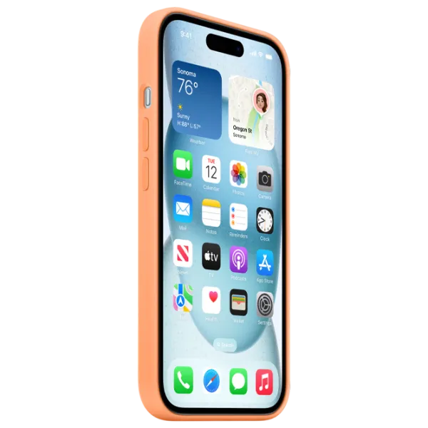 Husă pentru smartphone Apple iPhone 15 Apple/ MagSafe Back/ TPU/ Sorbet Orange photo 3 Husă pentru smartphone Apple iPhone 15 Apple/ MagSafe Back/ TPU/ Sorbet Orange photo 3