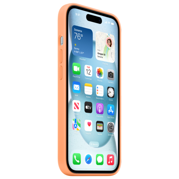 Husă pentru smartphone Apple iPhone 15 Apple/ MagSafe Back/ TPU/ Sorbet Orange photo 3 Husă pentru smartphone Apple iPhone 15 Apple/ MagSafe Back/ TPU/ Sorbet Orange photo 3