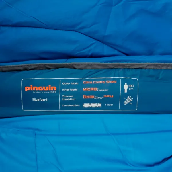 Спальный мешок Pinguin Safari 190 Left Polyester/ Синий photo 4