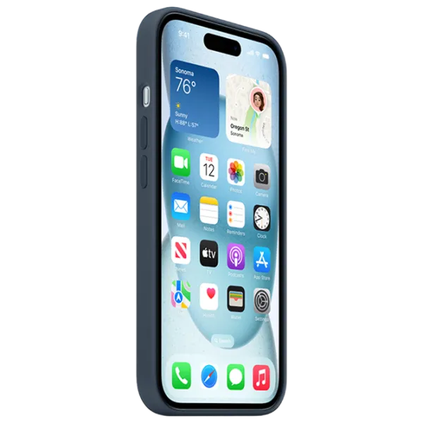 Husă pentru smartphone Apple iPhone 15 Plus Apple/ MagSafe Back/ TPU/ Storm Blue photo 3