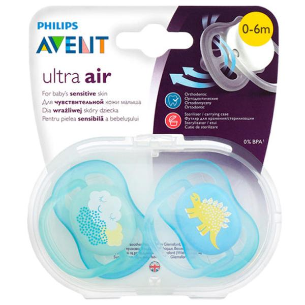 Соска круглая Philips Avent Ultra Air SCF344/ 20 для мальчиков/ 0 месяцев - 6 месяцев/ Силикон/ Синий photo 2