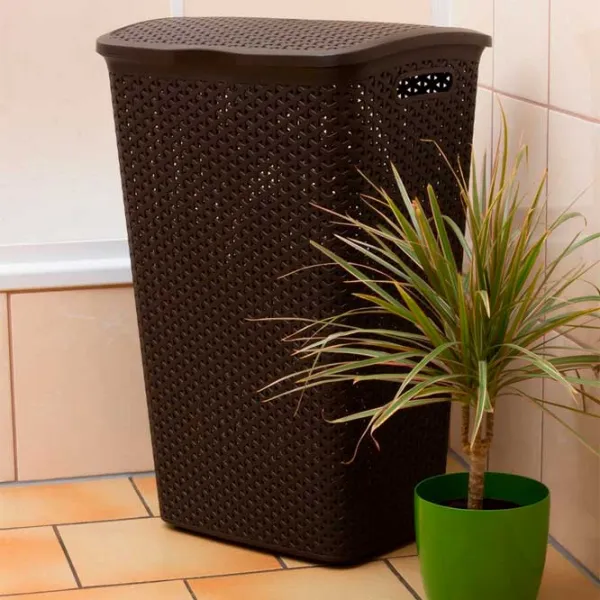 Coș pentru rufe Curver My Style 55 l/ Plastic/ Dark Brown photo 2