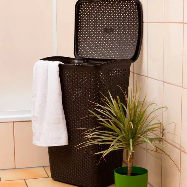 Coș pentru rufe Curver My Style 55 l/ Plastic/ Dark Brown photo 3