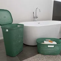 Coș pentru rufe Curver Infinity Recycled 60 l/ Plastic/ Green photo 3