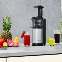 Storcator de fructe Panasonic MJ-L500STQ Cu melc/ 150 W/ Inox Black photo 5