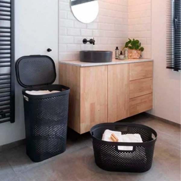 Coș pentru rufe Curver Infinity Recycled 60 l/ Plastic/ Anthracite photo 3