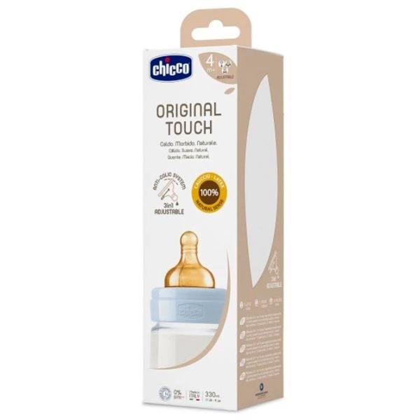 Biberon Chicco Original Touch 276342 pentru băieți/ 330 ml/ Transparent photo 2