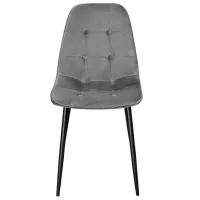 Scaun de bucătărie DecoPrim M-01-3 HLR 21 Catifea/ Gray Black photo 2