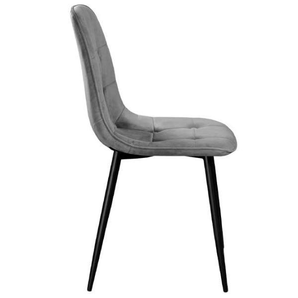 Scaun de bucătărie DecoPrim M-01-3 HLR 21 Catifea/ Gray Black photo 3