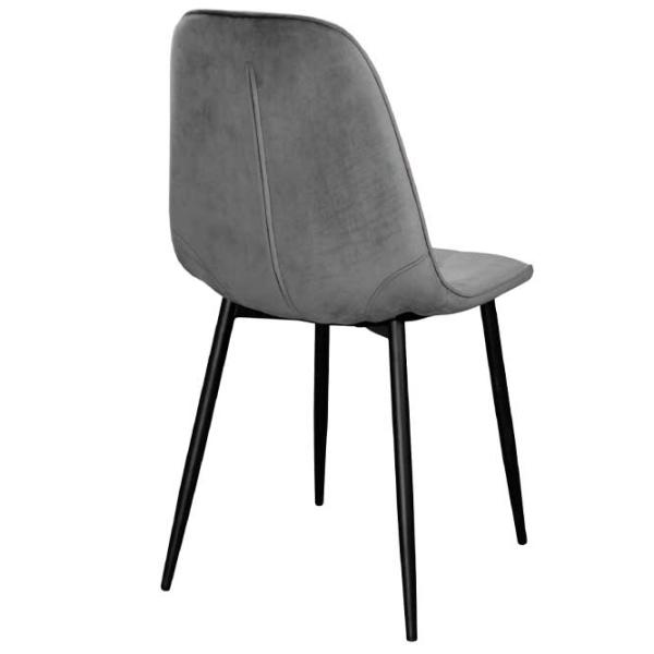 Scaun de bucătărie DecoPrim M-01-3 HLR 21 Catifea/ Gray Black photo 4