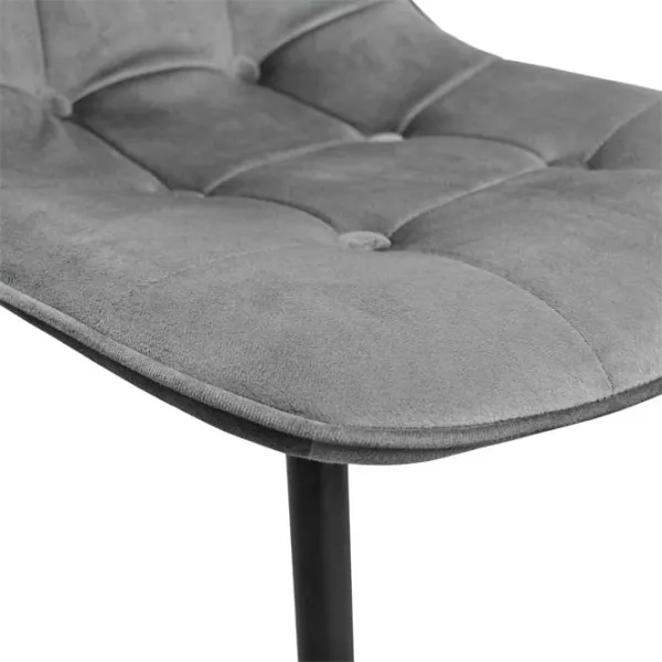 Scaun de bucătărie DecoPrim M-01-3 HLR 21 Catifea/ Gray Black photo 5