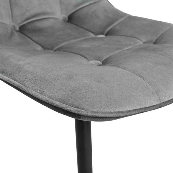 Scaun de bucătărie DecoPrim M-01-3 HLR 21 Catifea/ Gray Black photo 5