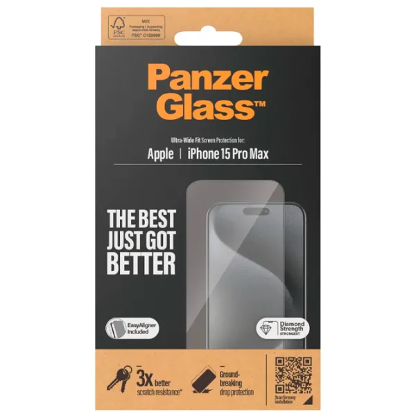 Sticlă de protecție Apple iPhone 15 Pro Max PanzerGlass / 2.5D photo 3