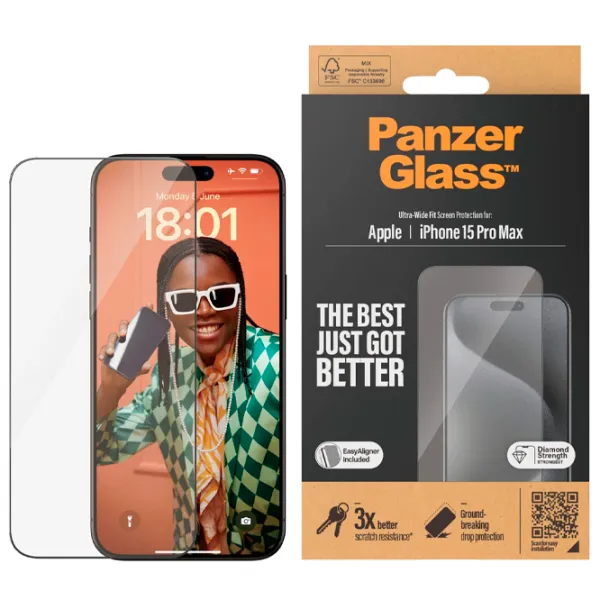 Sticlă de protecție Apple iPhone 15 Pro Max PanzerGlass / 2.5D photo 4