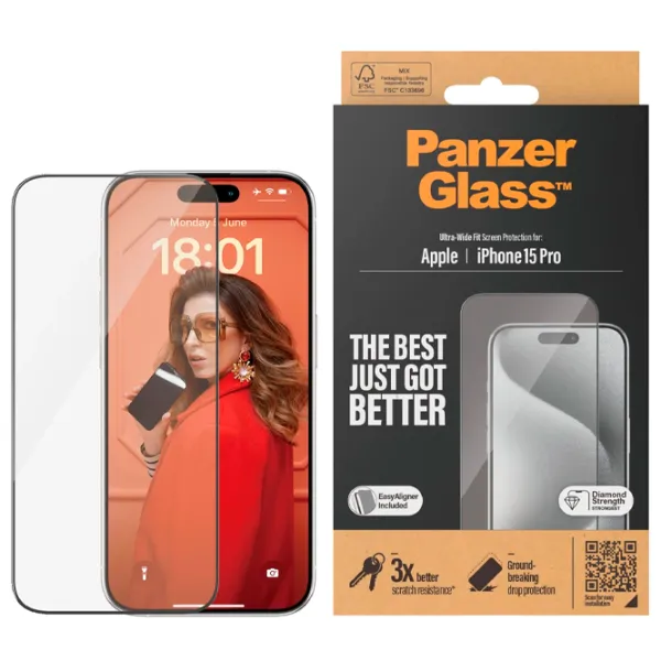 Sticlă de protecție Apple iPhone 15 Pro PanzerGlass / 2.5D photo 3