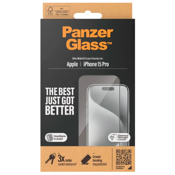 Sticlă de protecție Apple iPhone 15 Pro PanzerGlass / 2.5D photo 4