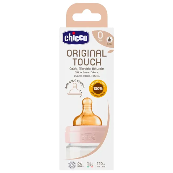 Biberon Chicco Original Touch 276101 pentru fetițe/ 150 ml/ Transparent photo 3