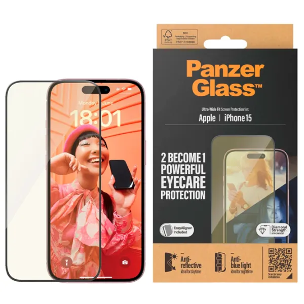 Sticlă de protecție Apple iPhone 15 PanzerGlass / 2.5D photo 4