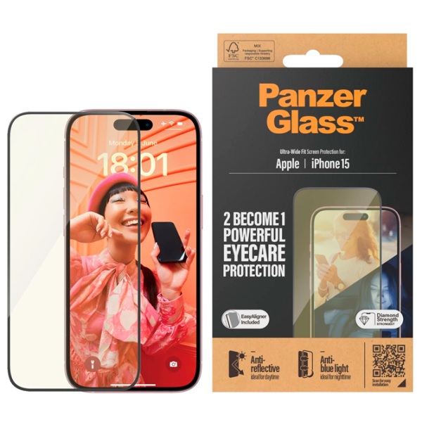 Sticlă de protecție Apple iPhone 15 PanzerGlass / 2.5D photo 4