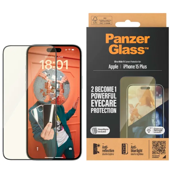 Sticlă de protecție Apple iPhone 15 Plus PanzerGlass / 2.5D photo 4