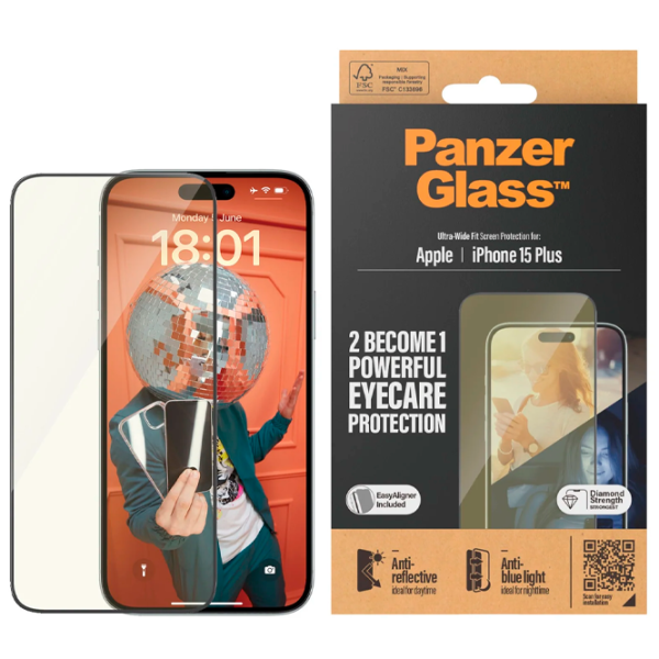 Sticlă de protecție Apple iPhone 15 Plus PanzerGlass / 2.5D photo 4