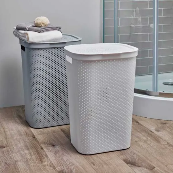 Coș pentru rufe Curver Infinity Recycled 60 l/ Plastic/ Gray photo 2
