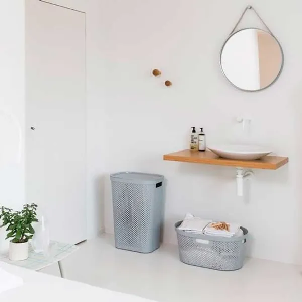 Coș pentru rufe Curver Infinity Recycled 60 l/ Plastic/ Gray photo 3