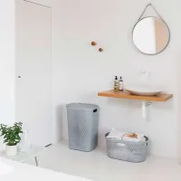 Coș pentru rufe Curver Infinity Recycled 60 l/ Plastic/ Gray photo 3