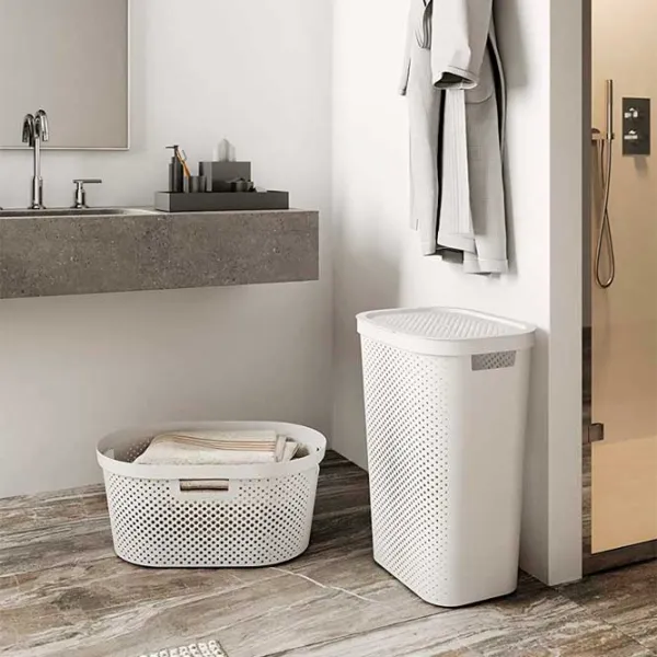 Coș pentru rufe Curver Infinity Recycled 60 l/ Plastic/ White photo 2