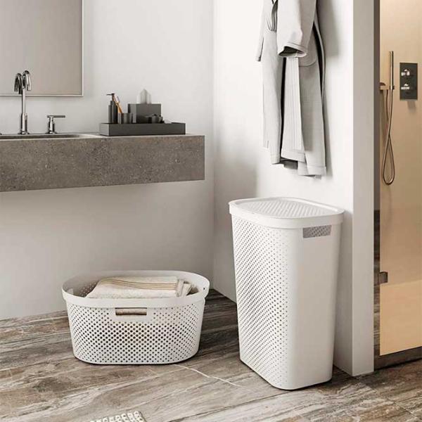 Coș pentru rufe Curver Infinity Recycled 60 l/ Plastic/ White photo 2